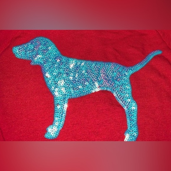 PINK VS RED BLING HOODIE / JOGGERS OUTFIT SET L - Picture 12 of 13